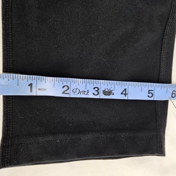 NIKE WOMEN'S BLACK DRI-FIT CROPPED LEGGINGS COMPRESSION PANTS SWOOSH SIZE LARGE - Picture 7 of 9